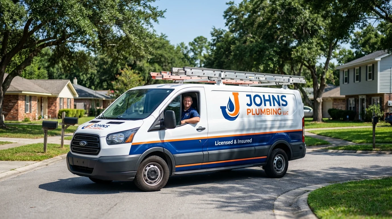 Johns Plumbing LLC service van in Florida, PR
